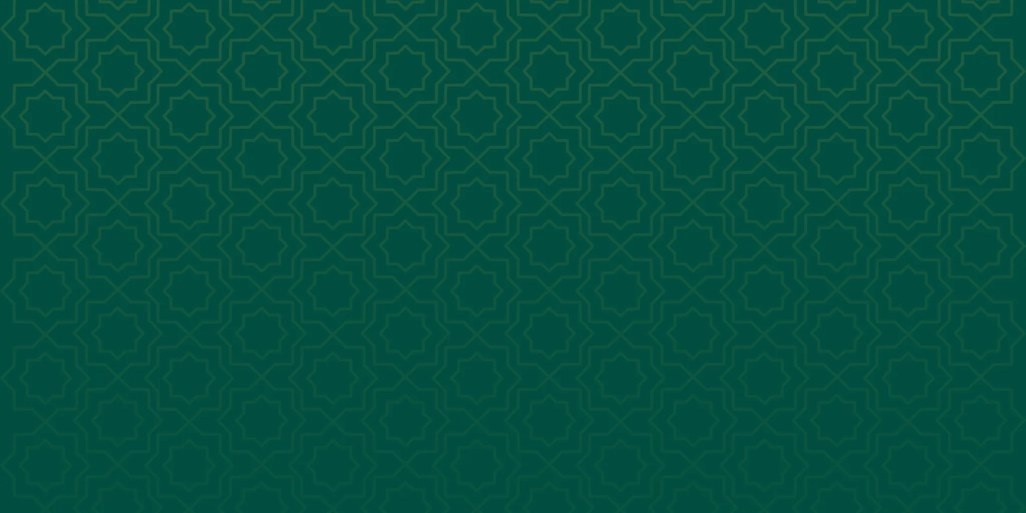 Intricate geometric pattern in shades of dark green featuring star shapes, suitable for backgrounds in design projects or Islamic art themes.